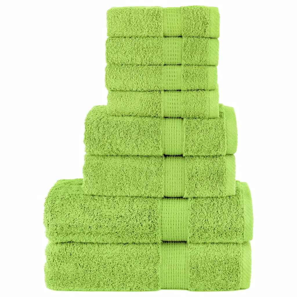 8pcs Conjunto toalhas banho premium SOLUND 600 gsm  maça