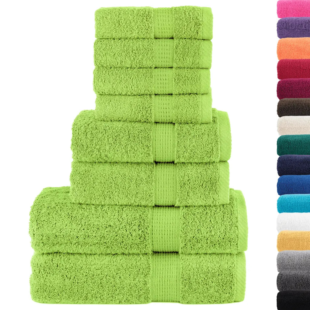 8pcs Conjunto toalhas banho premium SOLUND 600 gsm  maça