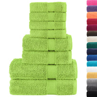 8pcs Conjunto toalhas banho premium SOLUND 600 gsm  maça
