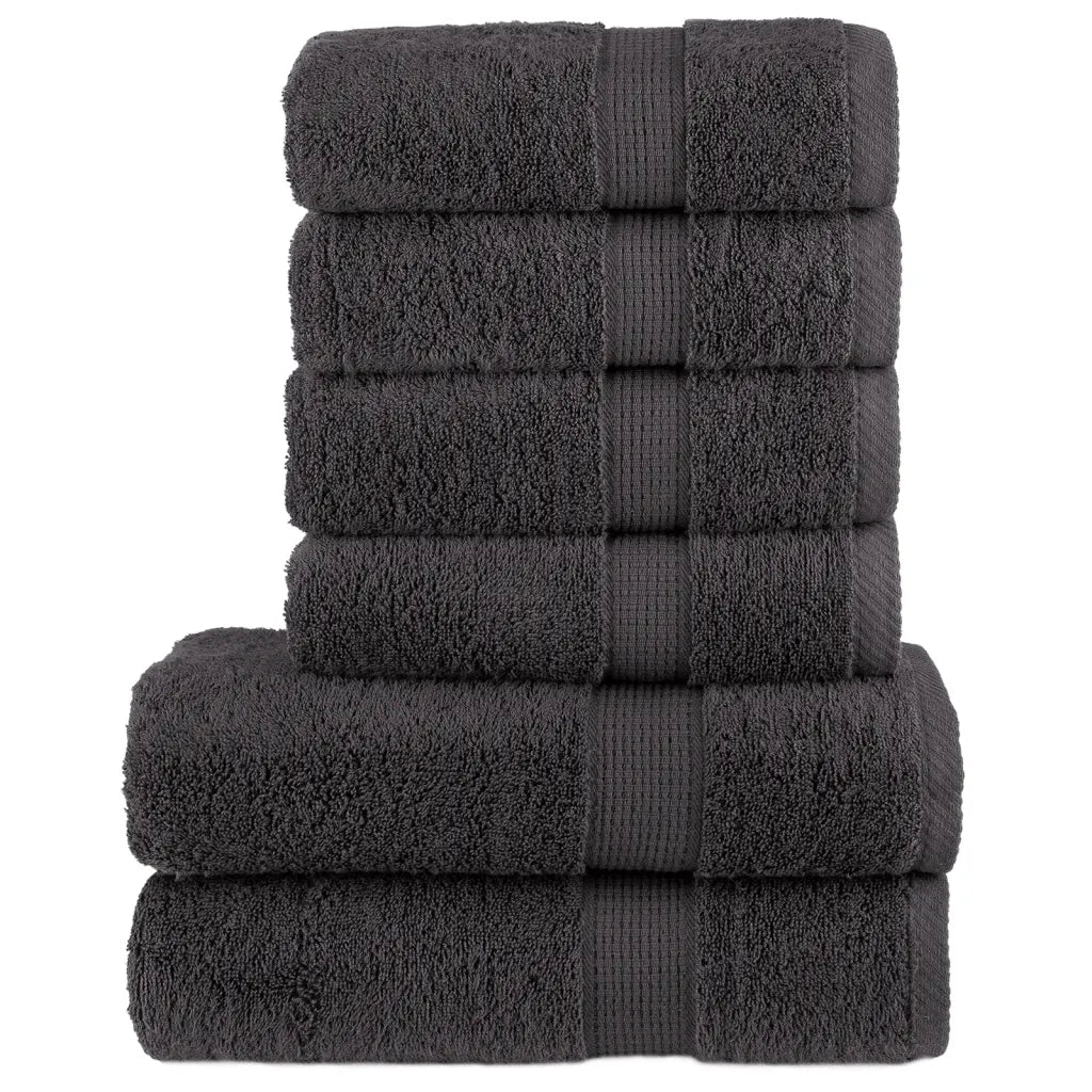 6pcs Conjunto toalhas banho premium SOLUND 600gsm