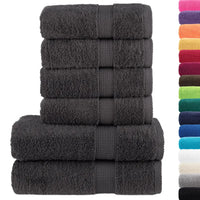 6pcs Conjunto toalhas banho premium SOLUND 600gsm