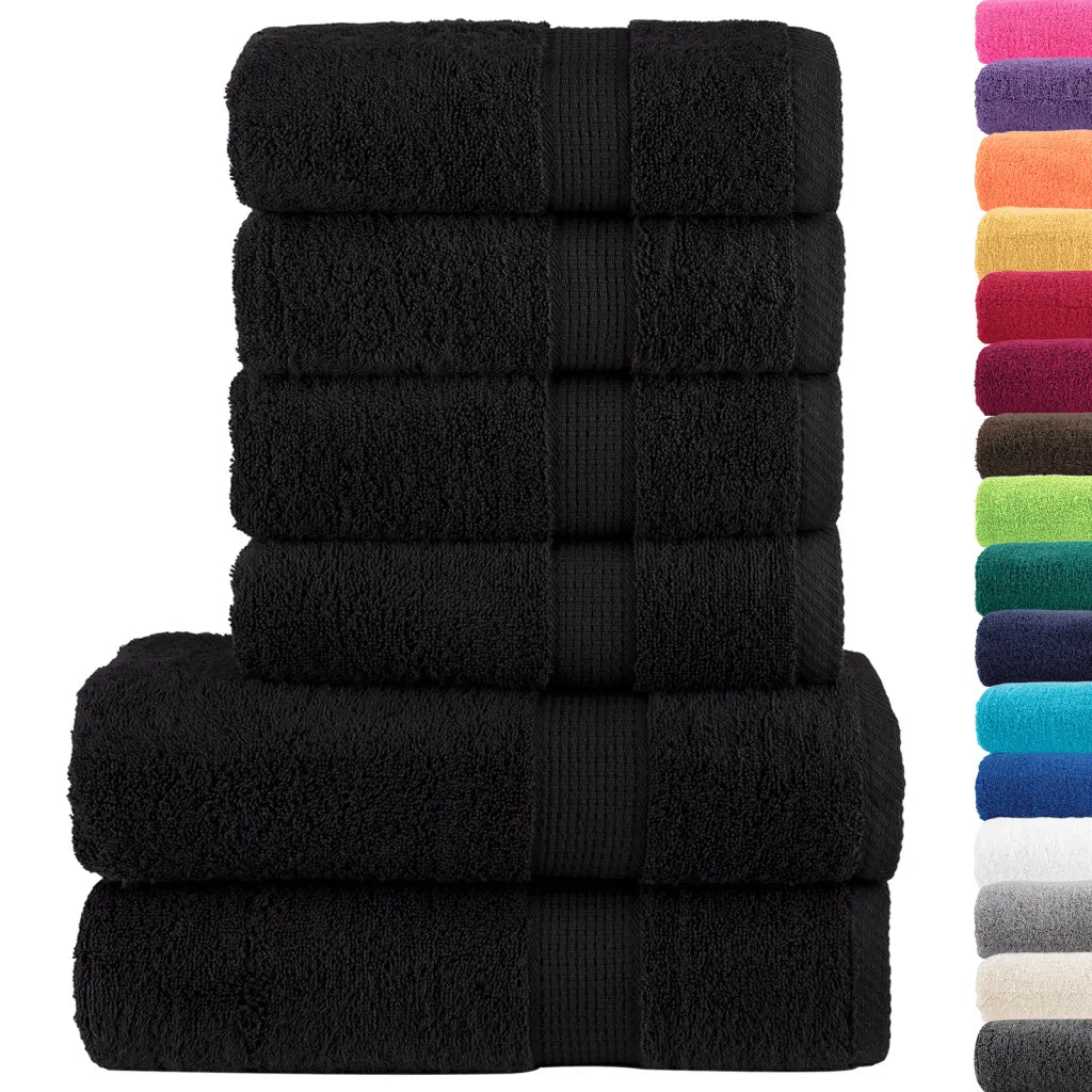 6pcs Conjunto toalhas banho premium SOLUND 600 gsm
