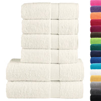 6 pcs Conjunto de toalhas premium SOLUND 600 gsm