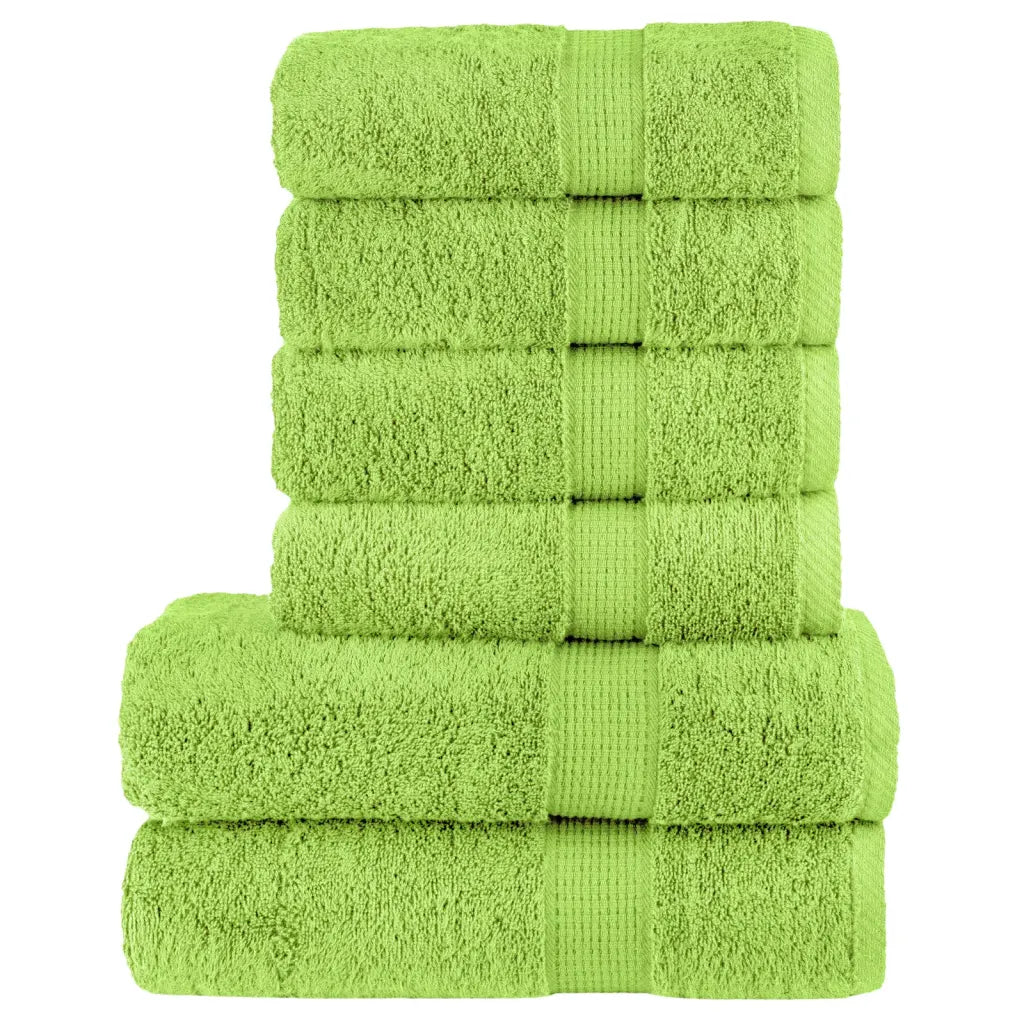 6pcs Conjunto toalhas banho premium SOLUND 600 gsm  maça