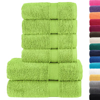 6pcs Conjunto toalhas banho premium SOLUND 600 gsm  maça