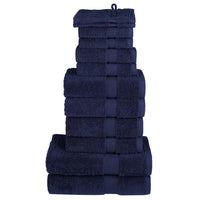 12pcs Conjunto toalha premium SOLUND 600 gsm -marinho