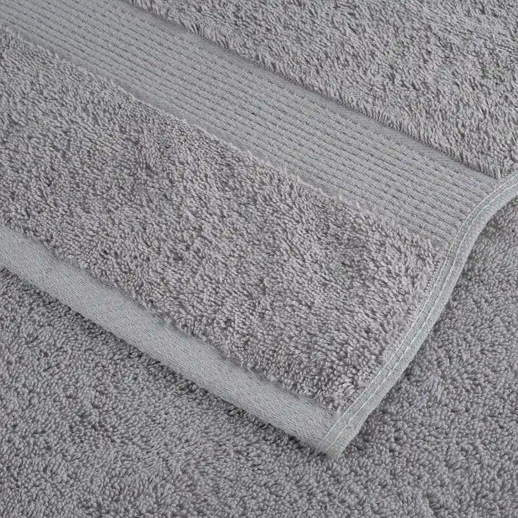 12pcs Conjunto toalhas banho premium SOLUND 600 gsm cinza