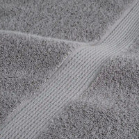 12pcs Conjunto toalhas banho premium SOLUND 600 gsm cinza