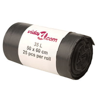 vidaXL Sacos do lixo 250 pcs 35 L preto