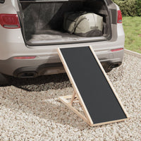 vidaXL Rampa para cães 100x40 cm madeira de abeto maciça cinzento