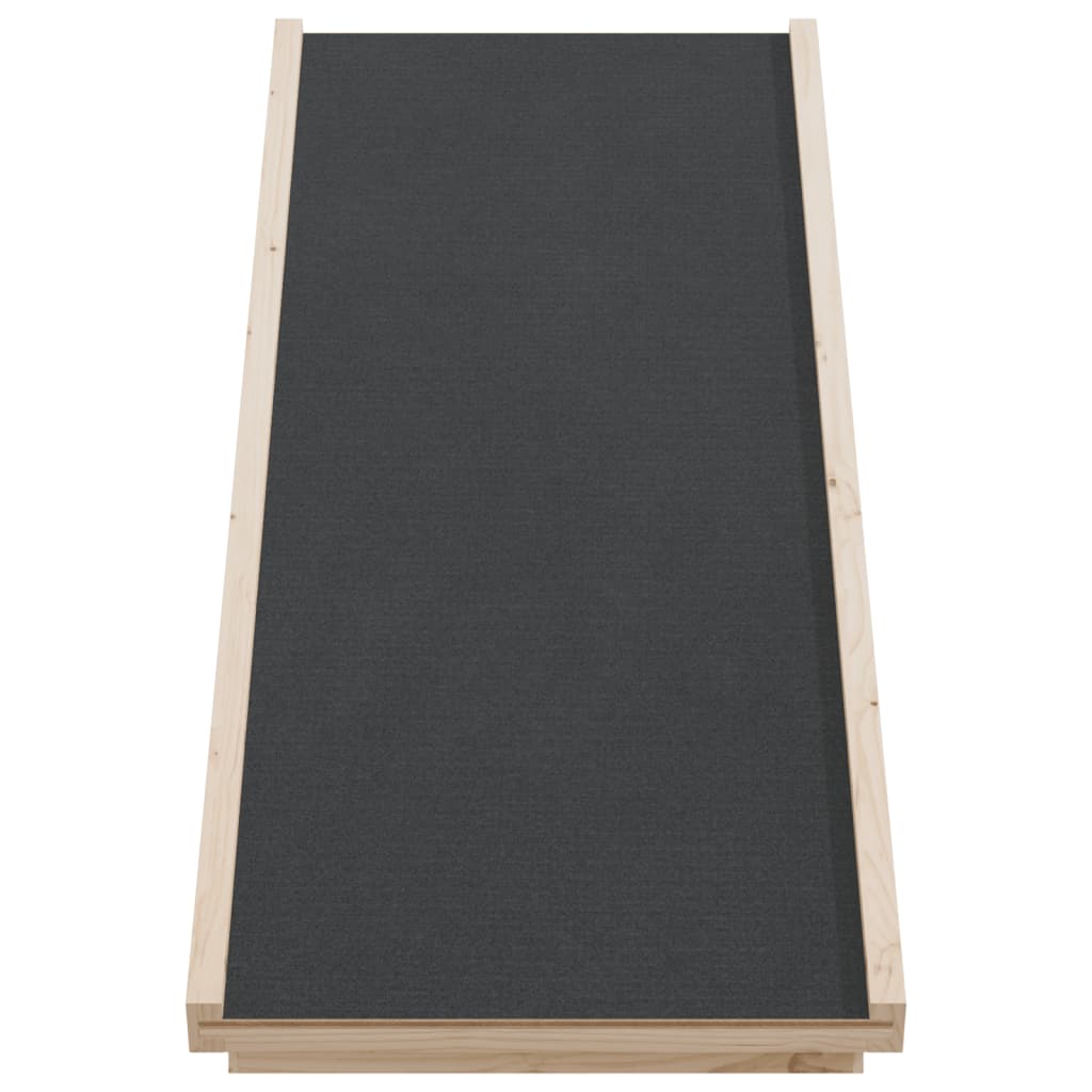 vidaXL Rampa para cães 100x40 cm madeira de abeto maciça cinzento