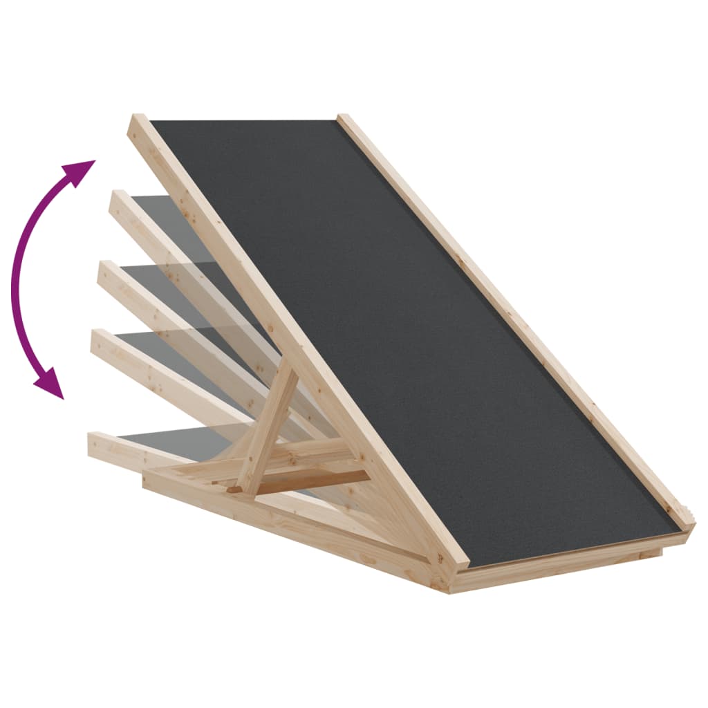 vidaXL Rampa para cães 100x40 cm madeira de abeto maciça cinzento