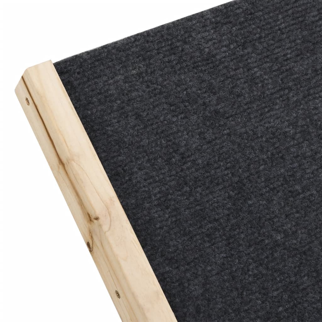 vidaXL Rampa para cães 100x40 cm madeira de abeto maciça cinzento
