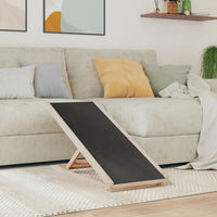 vidaXL Rampa para cães 100x40 cm madeira de abeto maciça cinzento