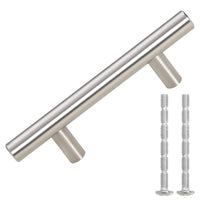 vidaXL Puxadores para móveis 10 pcs 64 mm aço inoxidável prateado