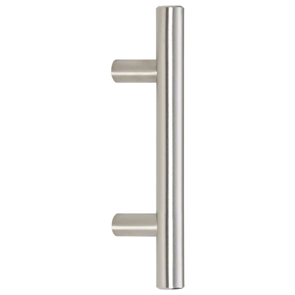 vidaXL Puxadores para móveis 10 pcs 64 mm aço inoxidável prateado
