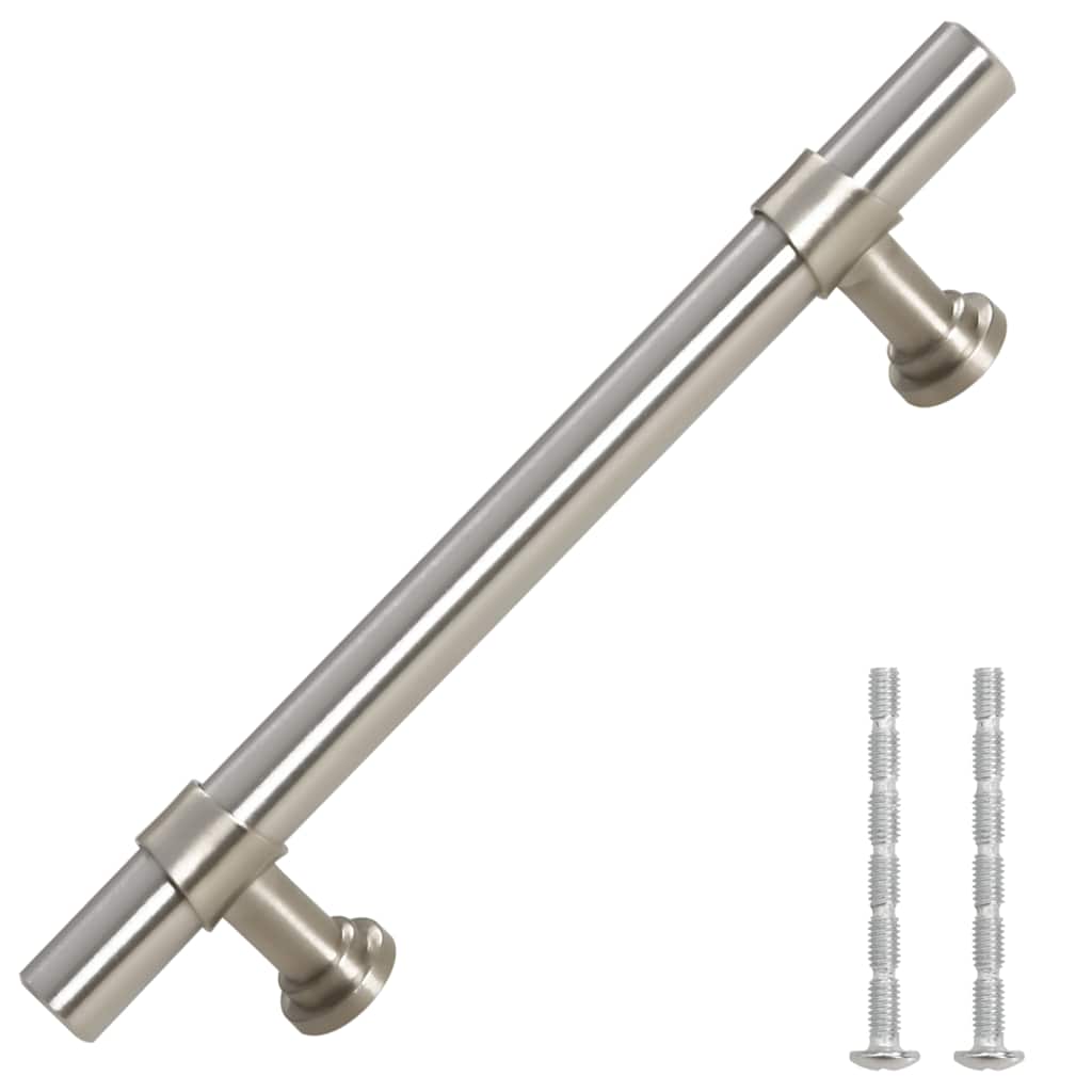 vidaXL Puxadores para móveis 10 pcs 96 mm aço inoxidável prateado