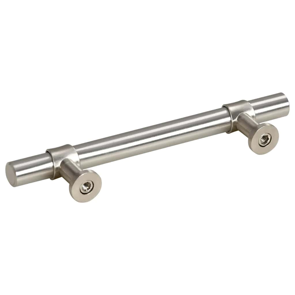 vidaXL Puxadores para móveis 10 pcs 96 mm aço inoxidável prateado