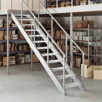 vidaXL Degrau em grade 60x24x7 cm aço galvanizado