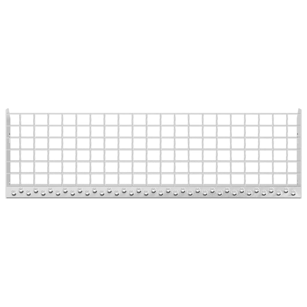 vidaXL Degrau em grade 60x24x7 cm aço galvanizado