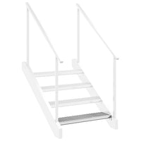 vidaXL Degrau em grade 60x24x7 cm aço galvanizado