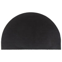 vidaXL Tapete de porta semicircular 50x80 cm fibra coco tufada natural