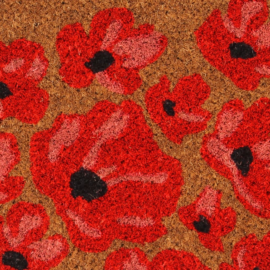 vidaXL Tapete de porta 45x75 cm fibra de coco tufada natural