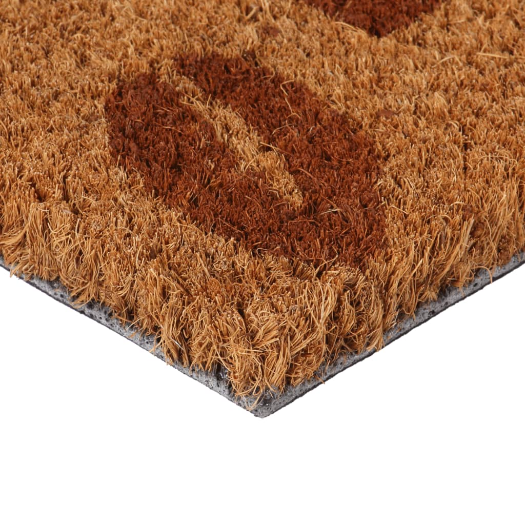 vidaXL Tapete de porta 40x60 cm fibra de coco tufada natural