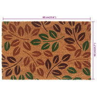vidaXL Tapete de porta 40x60 cm fibra de coco tufada natural