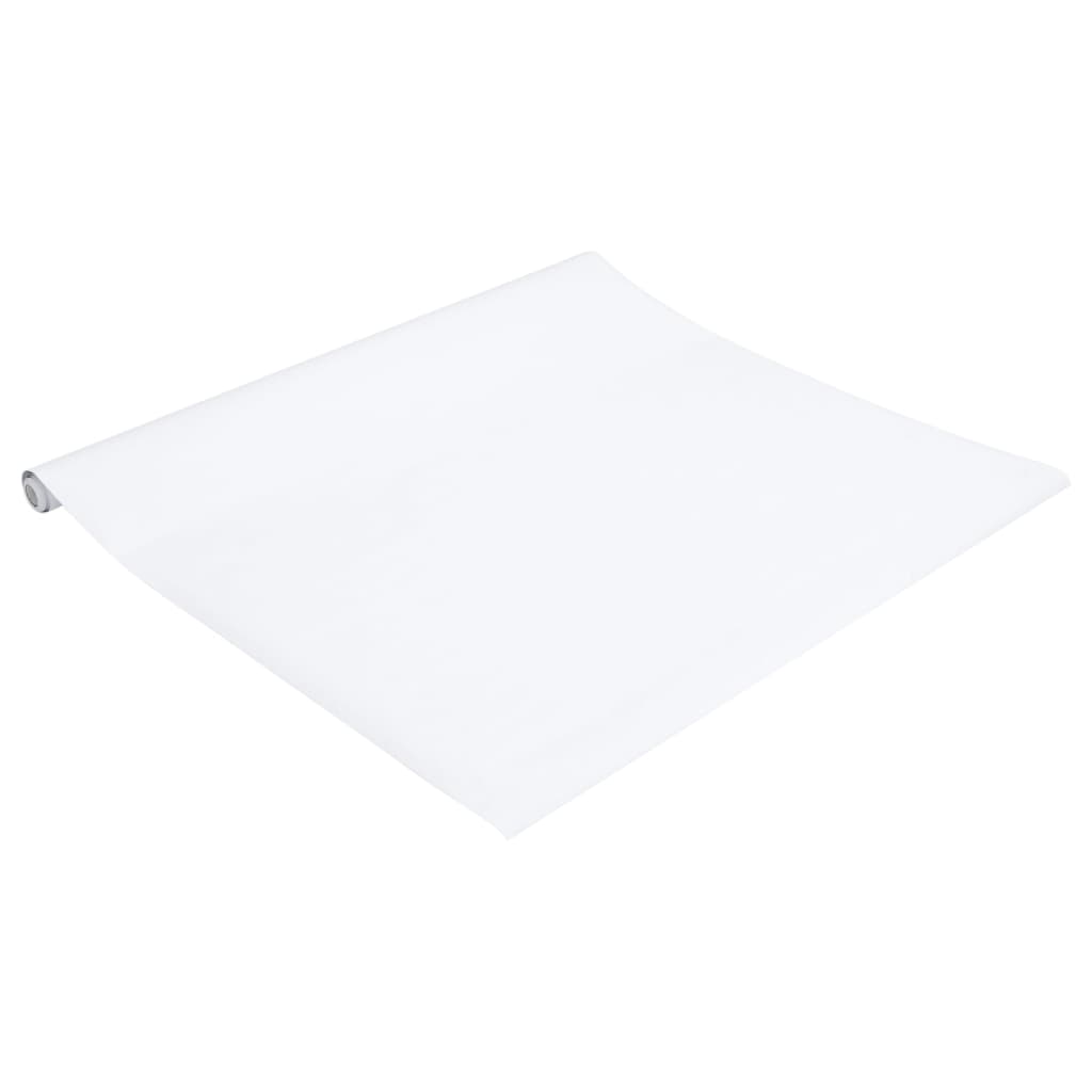 vidaXL Adesivo para móveis autoadesivo branco fosco 90x500 cm PVC