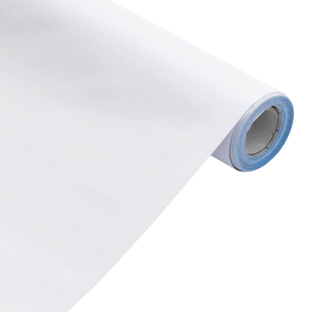 vidaXL Adesivo para móveis autoadesivo branco fosco 90x500 cm PVC