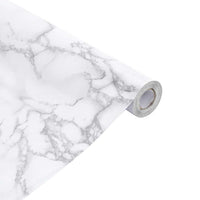 vidaXL Autocolante para móveis branco mármore 90x500 cm PVC