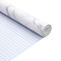 vidaXL Autocolante para móveis branco mármore 90x500 cm PVC