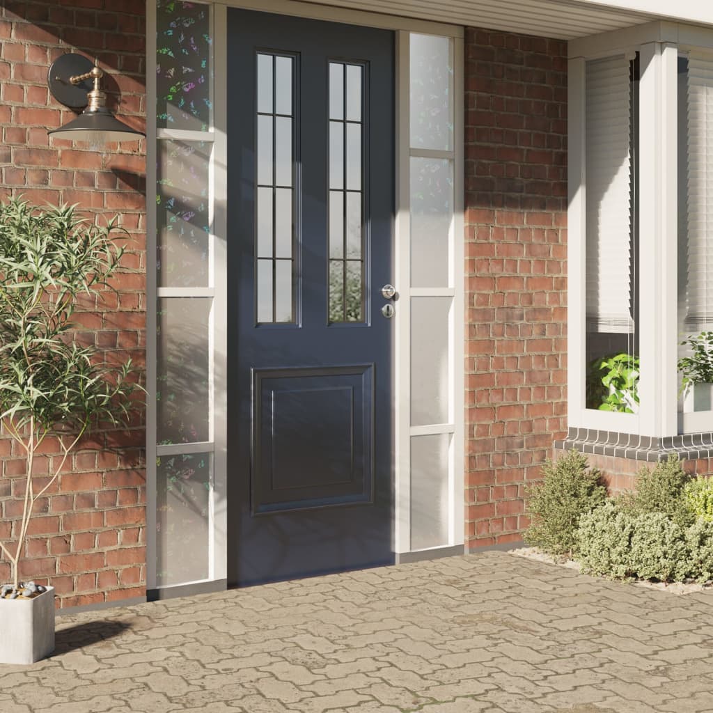 vidaXL Película para janela fosca 45x1000 cm PVC padrão arco-íris 3D