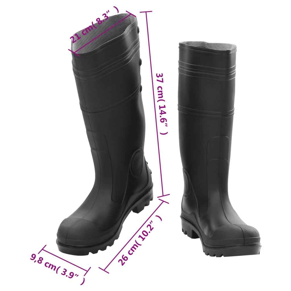 vidaXL Galochas tamanho 38 PVC preto