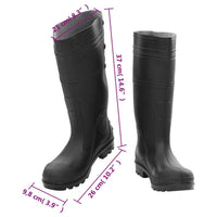 vidaXL Galochas tamanho 38 PVC preto