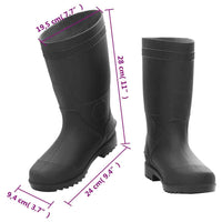 vidaXL Galochas tamanho 38 PVC preto