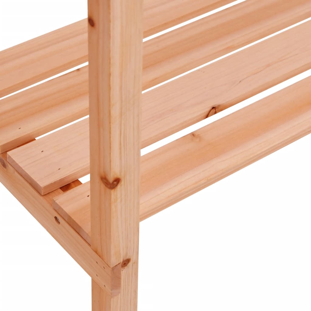 vidaXL Mesa apoio p/ plantas c/ prateleira 78x38x82,5cm abeto castanho