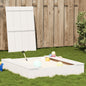 Caixa de areia com cobertura 111x111x19,5cm pinho maciço branco