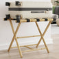 vidaXL Suporte de bagagem dobrável 62x42x50,5 cm bambu