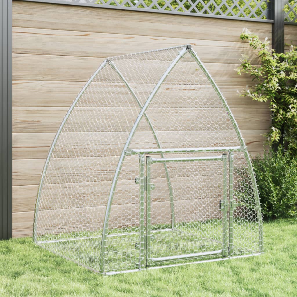 Coelheira 100x105x120 cm aço galvanizado prateado