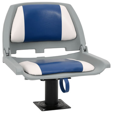 4 pcs conjunto assento barco dobrável 48x51x41 cm azul e branco