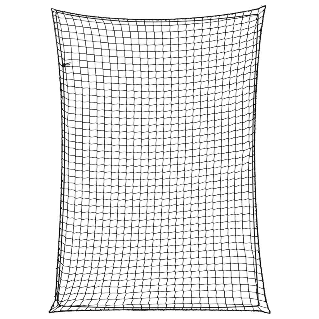 Rede para reboque com corda elástica 3,5x2,5 m PP preto
