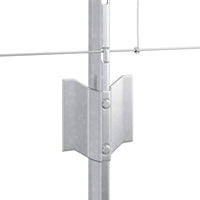 vidaXL Cerca com Poste Prateado 0,8 x 25 m Aço