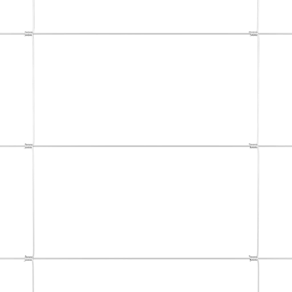 vidaXL Cerca com Poste Prateado 0,8 x 25 m Aço