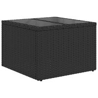 vidaXL Conjunto de Sofá de Jardim Preto 55 x 55 x 37 cm vime PE