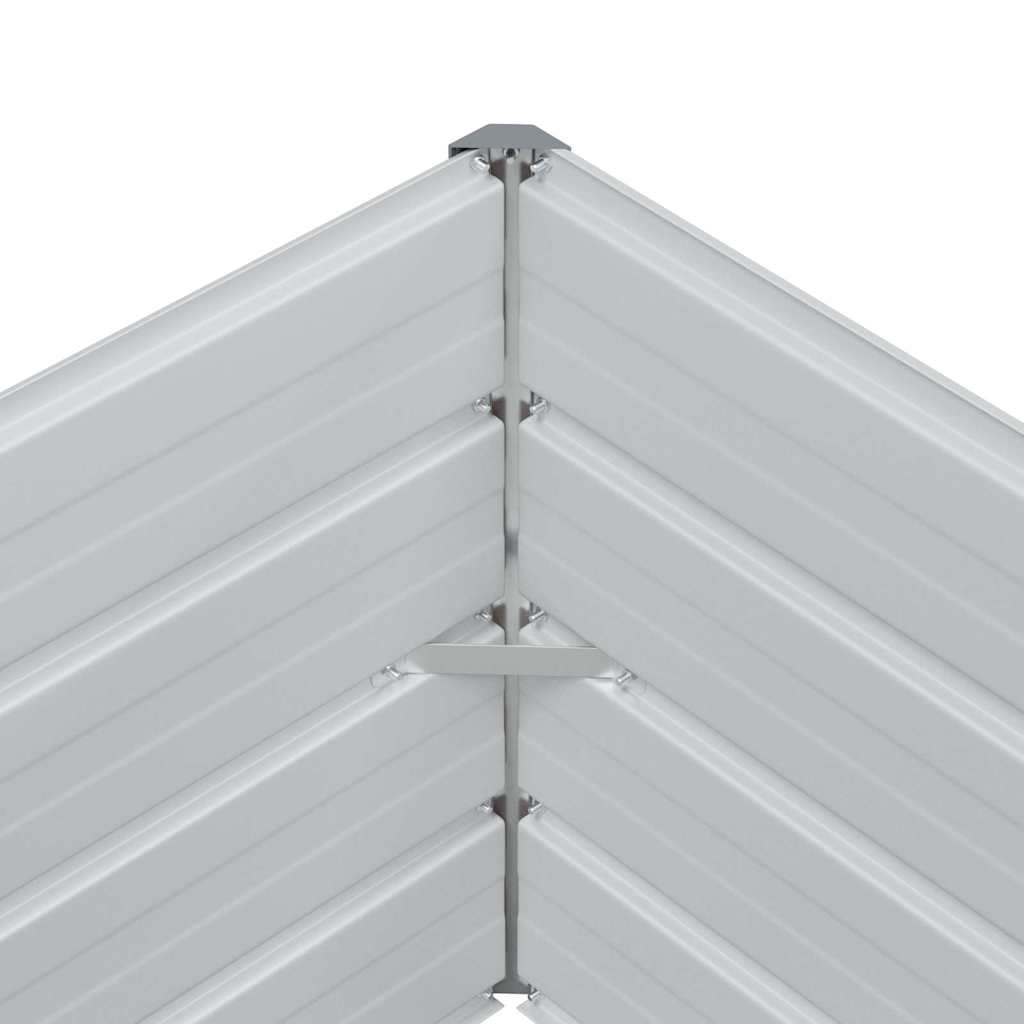 vidaXL Canteiro de jardim elevado Marrom Claro 100 x 100 x 77 cm