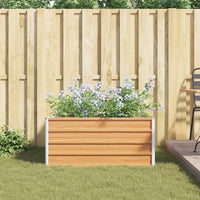 vidaXL Canteiro de jardim elevado Marrom Claro 100 x 100 x 77 cm