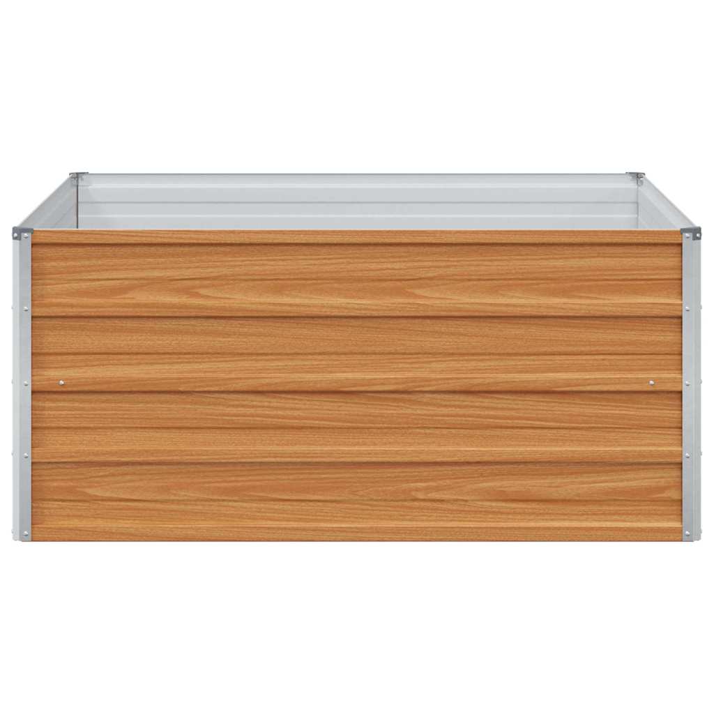 vidaXL Canteiro de jardim elevado Marrom Claro 100 x 100 x 77 cm