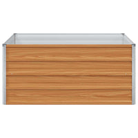 vidaXL Canteiro de jardim elevado Marrom Claro 100 x 100 x 77 cm